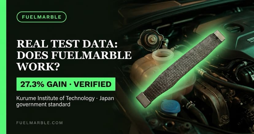 FuelMarble S mineral device next to open coolant reservoir ready for installation