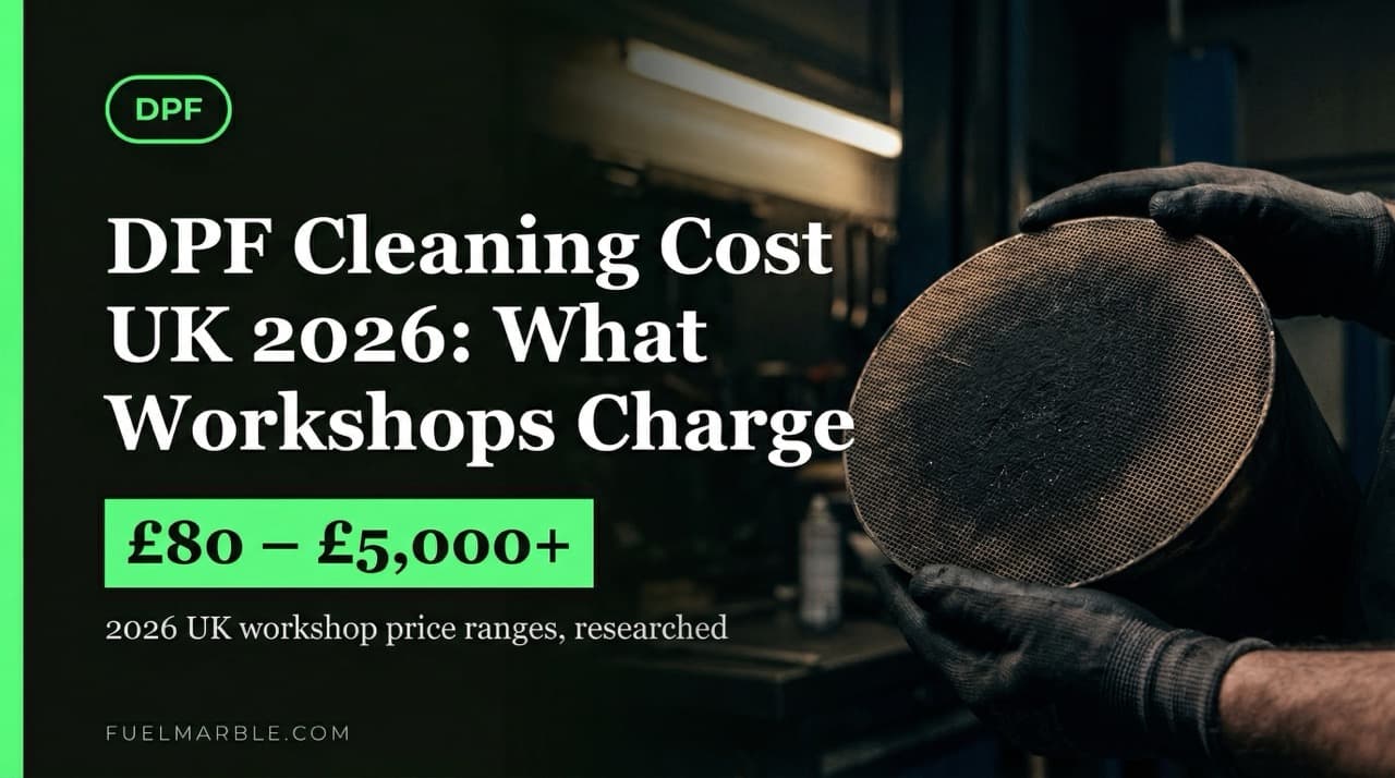DPF cleaning cost UK 2026 — workshop price comparison guide for van and fleet operators