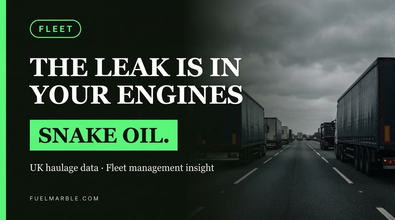 HGV fleet on UK motorway — fleet fuel cost savings analysis for haulage operators