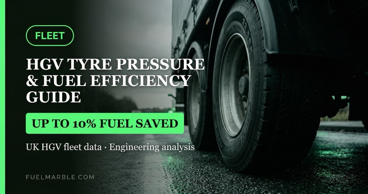 HGV fleet tyre pressure check — underinflation costs UK fleets £35,000+ per year in avoidable diesel waste
