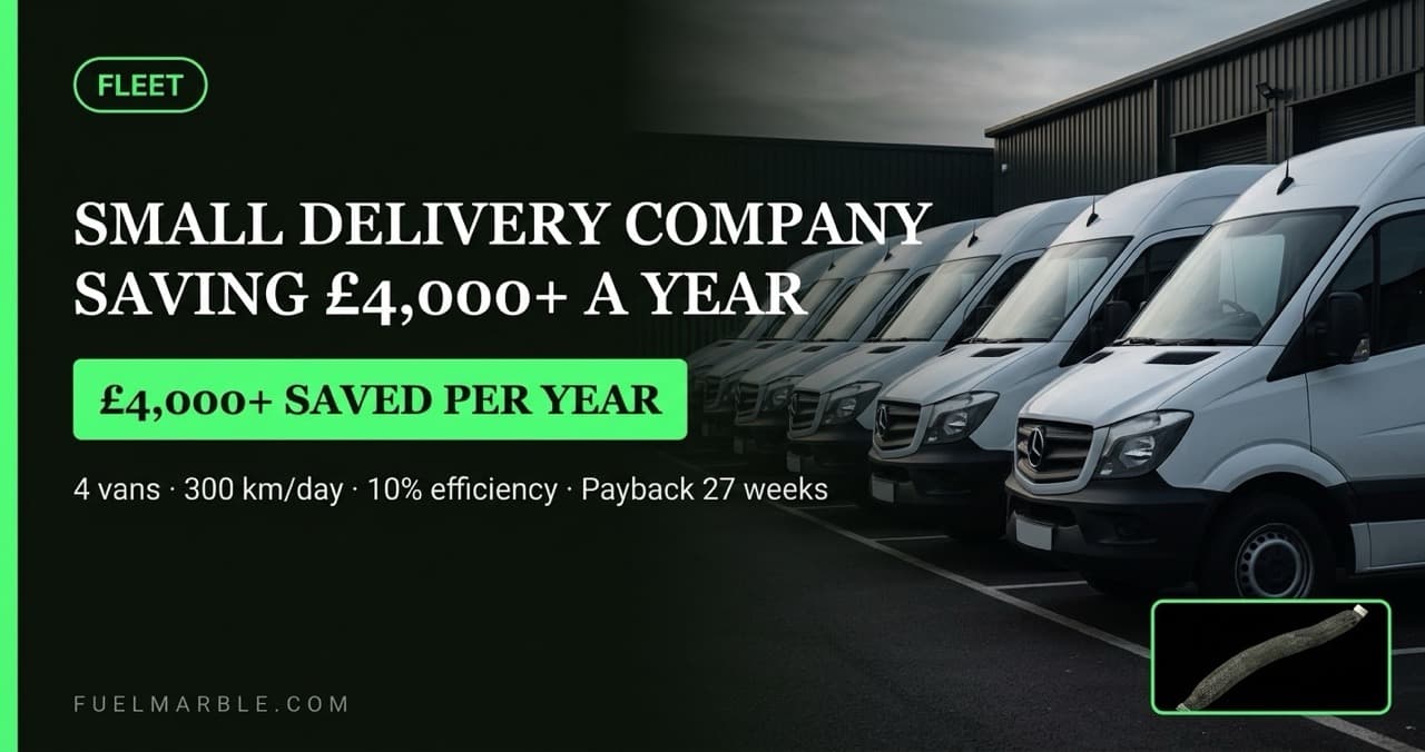 How a small delivery company can save over £4,000 a year with FuelMarble fuel efficiency