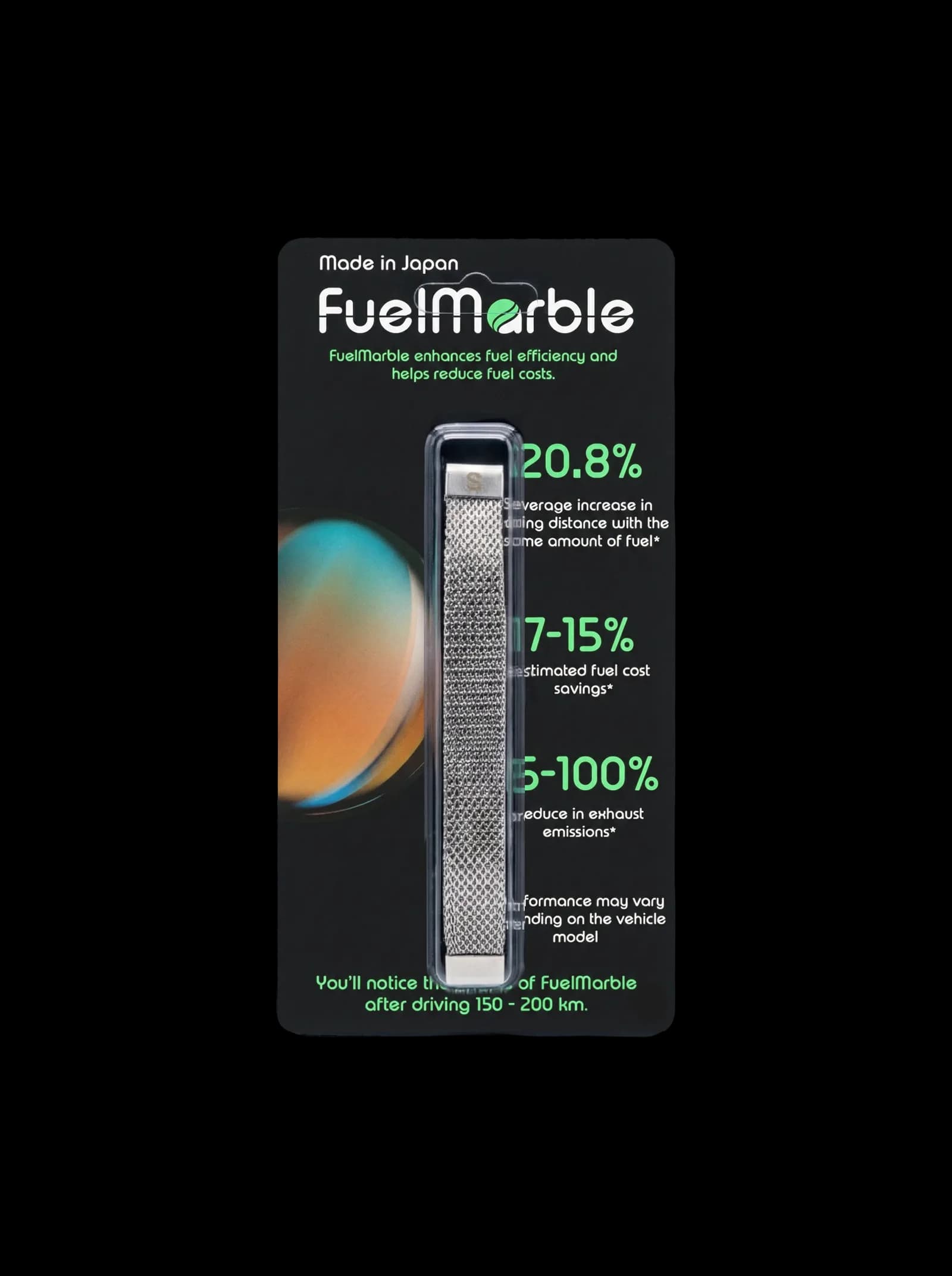 FuelMarble S — fuel efficiency device for cars and vans below 2 tons